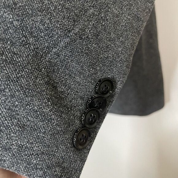 NWOT TED BAKER Gray knit Blazer casual jacket double button size 40R - Picture 2 of 7